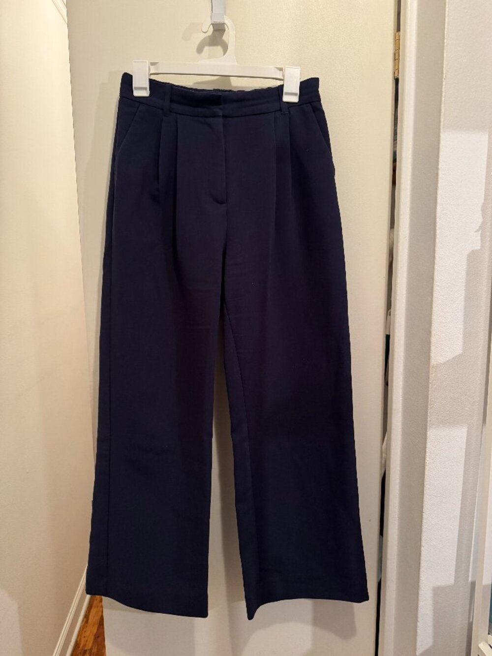 Women's Abercrombie & Fitch Sloane Tailored Wide Leg Pants Navy Size 28/6s